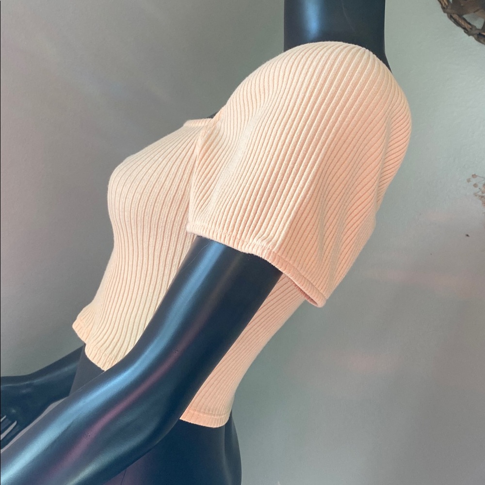 H&M Peach Ribbed Crop Top - Picture 6 of 12